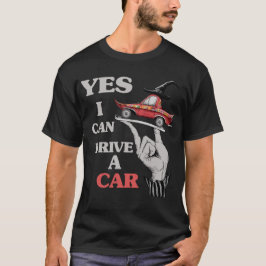 YESで車を運転できる Tシャツ