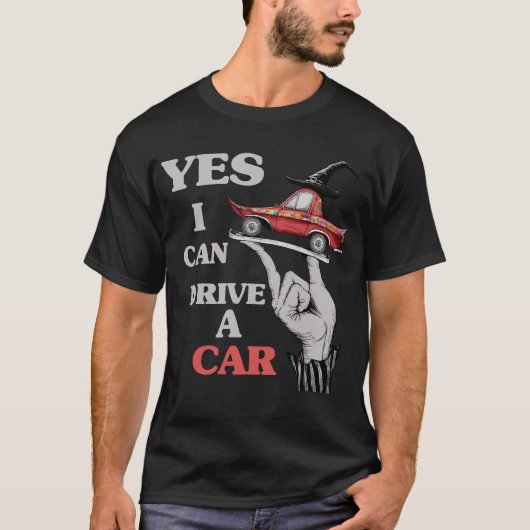 YESで車を運転できる Tシャツ (正面)