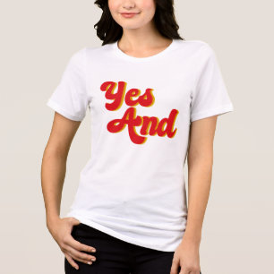 Yesと即興コメディクラブコメディアン女性 トライブレンドTシャツ