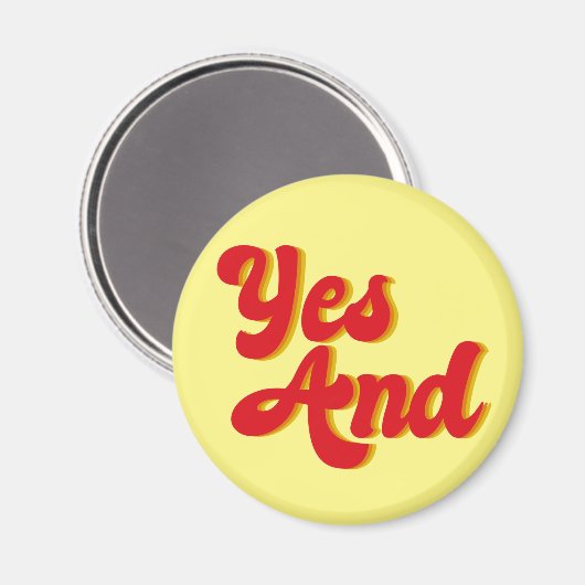 Yesと即興コメディー マグネット (正面/裏面)