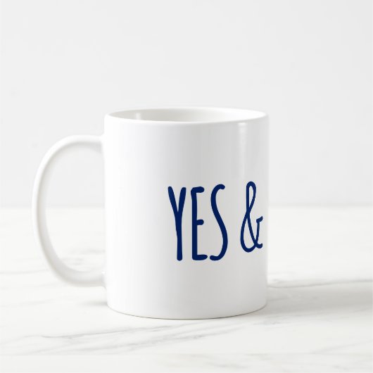 Yesと |コーヒーマグ |青 コーヒーマグカップ (左)