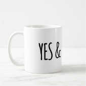 Yesと |コーヒーマグ |黒 コーヒーマグカップ (左)