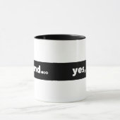 「Yesと……」 テスピアンの改善 マグカップ (中央)