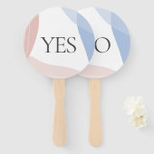 Yesなしベビーシャワークイズゲーム抽象芸術 ハンドファン (正面&裏面)