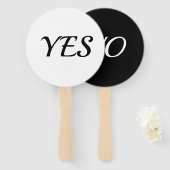 Yesなし白黒ミニマルのみ ハンドファン (正面&裏面)