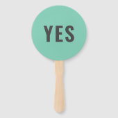 Yesなし |パステルモダングリーンピンク ハンドファン (正面)