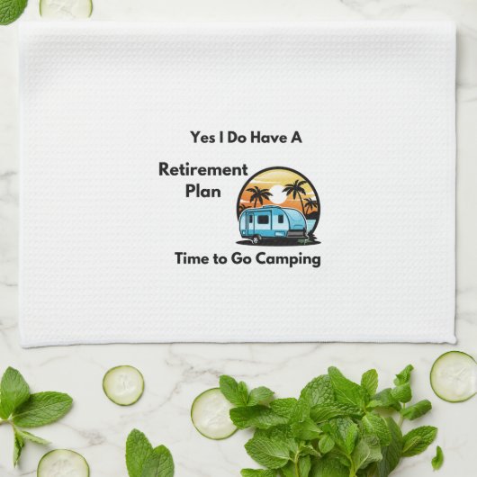 Yesに退職計画がある キッチンタオル (折り畳み)