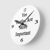 Yesのカメはより重要です ラウンド壁時計 (傾斜)