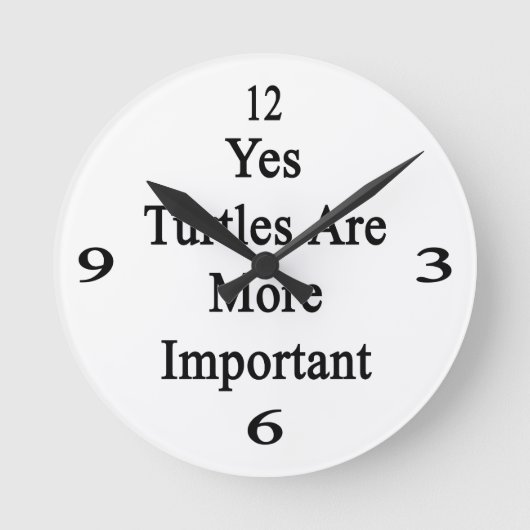 Yesのカメはより重要です ラウンド壁時計 (正面)