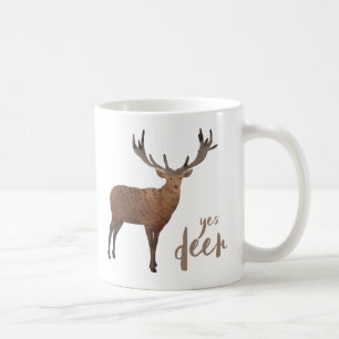Yesのシカのマグ コーヒーマグカップ