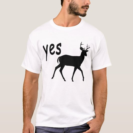 yesのシカ暗いT-Shirt.png Tシャツ (正面)