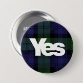Yesのスコットランドのスコットランドの独立2014年のタータンチェック 缶バッジ (正面&裏面)