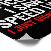 Yesのスピード違反 – 車愛好家Amp Mec ポスター (角)