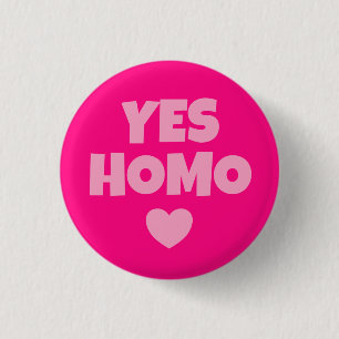 Yesのヒト属のピンクのゲイLGBTのプライド 缶バッジ