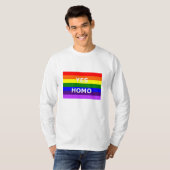 Yesのヒト属LGBT Tシャツ (正面フル)