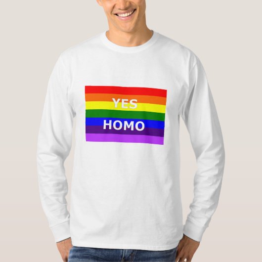 Yesのヒト属LGBT Tシャツ (正面)