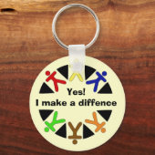 yesのロゴ、Yes!私は違いを作る キーホルダー (正面)