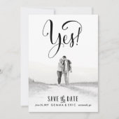 Yesの写真は日付カードを保存 セーブザデート (正面)