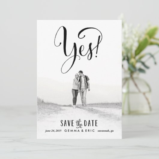 Yesの写真は日付カードを保存 セーブザデート (スタンド正面)