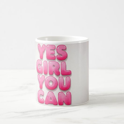 Yesの女の子あなたがマググできる コーヒーマグカップ (中央)