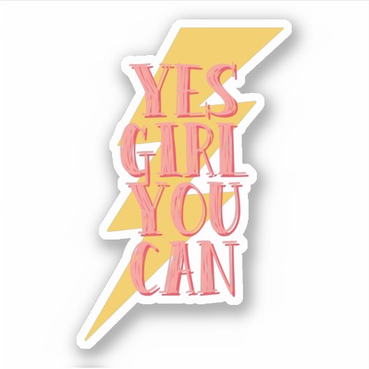 yesの女の子をできるフェミニン、オフィスのウォーターボトル シール (正面)