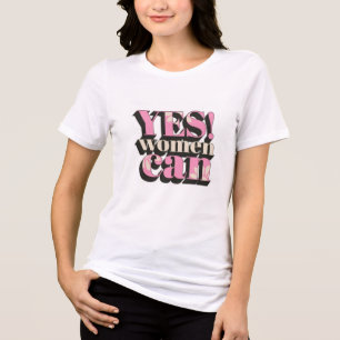 YESの女性はTシャツで大フォントでディサイニング👕 トライブレンドTシャツ