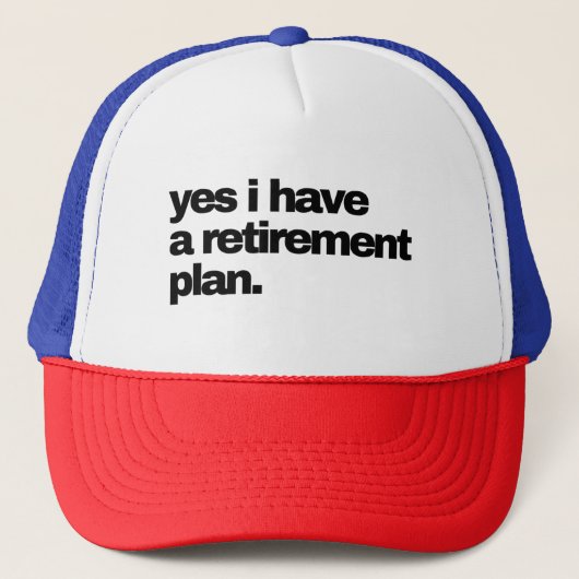 Yesの退職計画がある キャップ (正面)