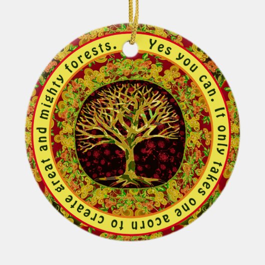 Yesの送信前向き可 セラミックオーナメント (正面)