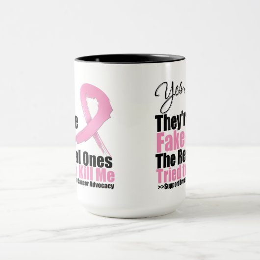 YesのTheyreの偽造品は実質の物私を殺すことを試みました マグカップ (中央)