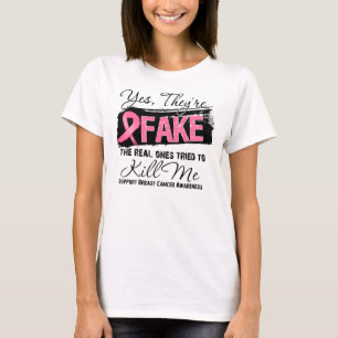 YesのTheyreの偽造品実質の物(グランジな)乳癌 Tシャツ