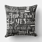 YesのYesのYES! お洒落なリバーシブルの装飾用クッション クッション (裏面)