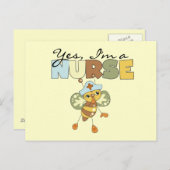 YESはナースTシャツとギフト ポストカード (正面/裏面)