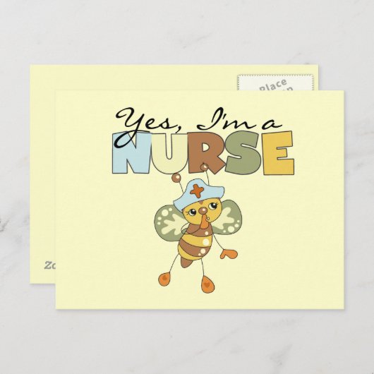 YESはナースTシャツとギフト ポストカード (正面/裏面)