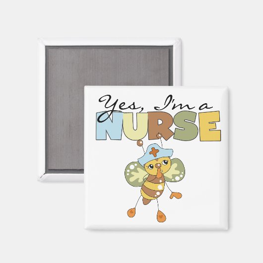 YESはナースTシャツとギフト マグネット (正面/裏面)