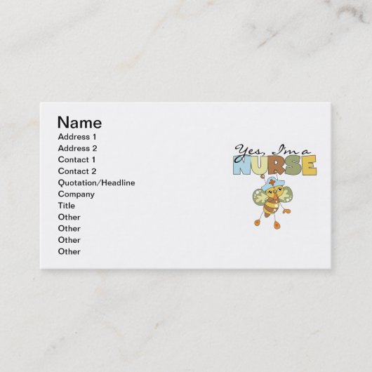 YESはナースTシャツとギフト 名刺 (正面)