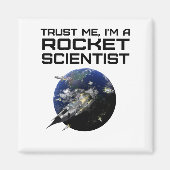 Yesはロケット科学おもしろい航空宇宙 マグネット (正面)