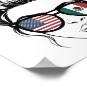 Yesは両方ともアメリカ誇りを持ったのメキシコ国旗を私 ポスター (角)