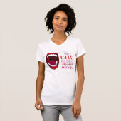 Yesは噛むがもししか頼してホラー牙 Tシャツ (正面フル)