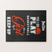 Yesは女遊の子のようにバスケットボールする ジグソーパズル (横)