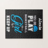 Yesは女遊の子のようにバスケットボールする ジグソーパズル (横)