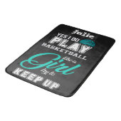 Yesは女遊の子のティール（緑がかった色）のようにバスケットボールをする バスマット (アングル)