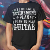 Yesは引退プランのギター好おもしろいきなの Tシャツ