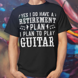 Yesは引退プランのギター好おもしろいきなの Tシャツ