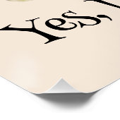 「Yesは態度があるわ！」 フクロウの引用文アート」 ポスター (コーナー)