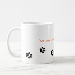Yesは私をくまなく私の猫歩行足マグを印刷します コーヒーマグカップ