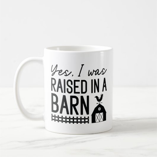 Yesは納屋で育った コーヒーマグカップ (左)