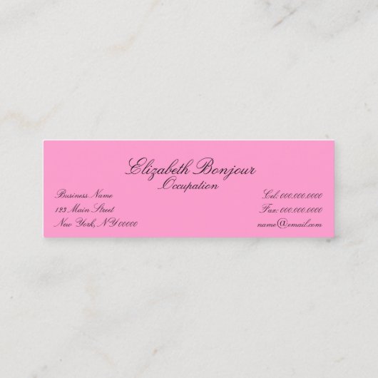 Yesは超薄型～名刺 スキニー名刺 (裏面)