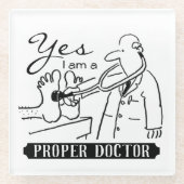 Yesは適当な医者だ。 ガラスコースター (正面)