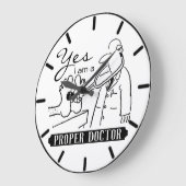 Yesは適当な医者だ。 ラージ壁時計 (傾斜)