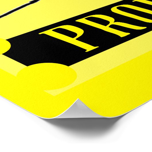 Yesは適当な医者だ。黄色に黒。 ポスター (角)